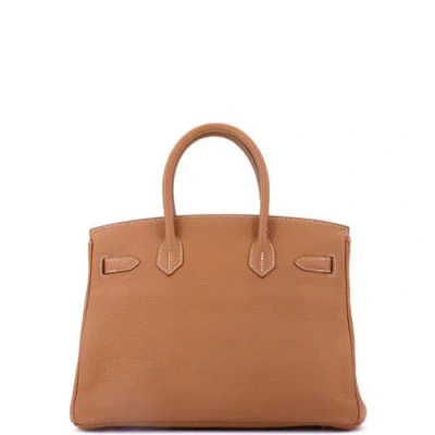 Pre-owned Hermes  Hermes Birkin Handbag Brown Togo With Gold Hardware 30 In Brown