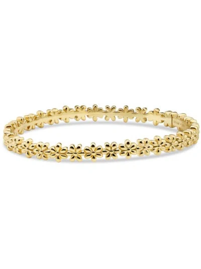 Devata Daisy Flower Eternity Bangle Bracelet In Gold