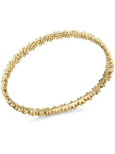 Devata Daisy Flower Eternity Bangle Bracelet In Gold