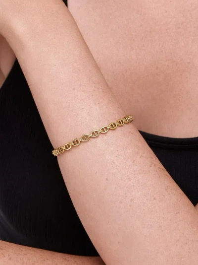 Devata Mariner Anchor Bangle Bracelet In Gold