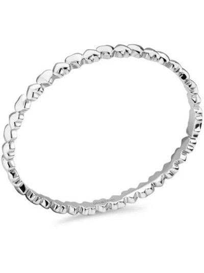 Devata Sweet Heart Eternity Bangle Bracelet In Metallic