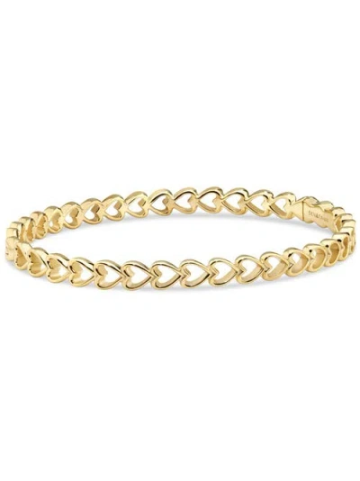 Devata Open Heart Bangle Bracelet In Gold