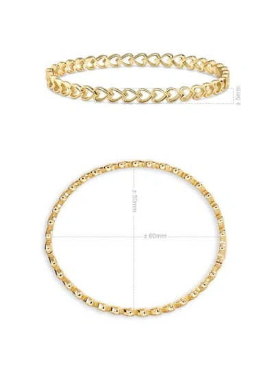 Devata Open Heart Bangle Bracelet In Gold