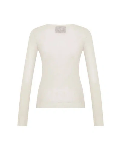 Theo The Label Ersa Pointelle Argyle Pullover In White