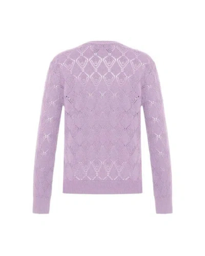 Theo The Label Ersa Pointelle Argyle Pullover In White