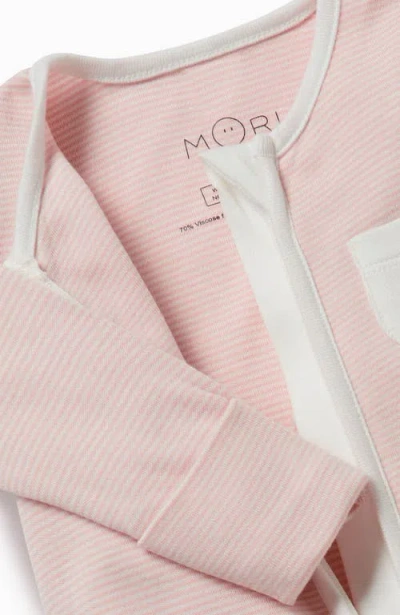 Mori Two Way Zip-up Sleepsuit In Pink