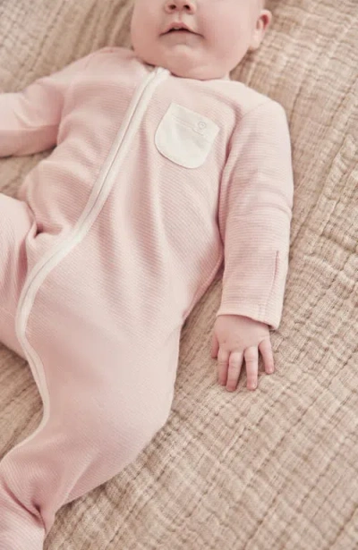 Mori Two Way Zip-up Sleepsuit In Pink