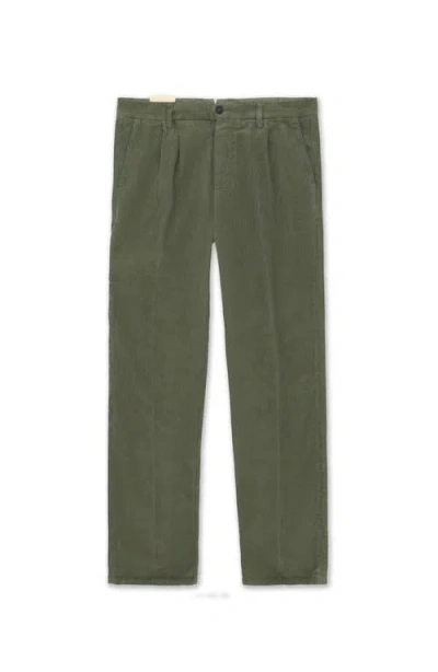 Fortela Pences Corduroy Pleated Trousers In Green
