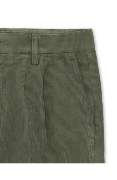 Fortela Pences Corduroy Pleated Trousers In Green