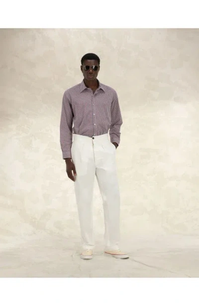 Fortela Oklahoma Cotton Pleated Trousers In Gray