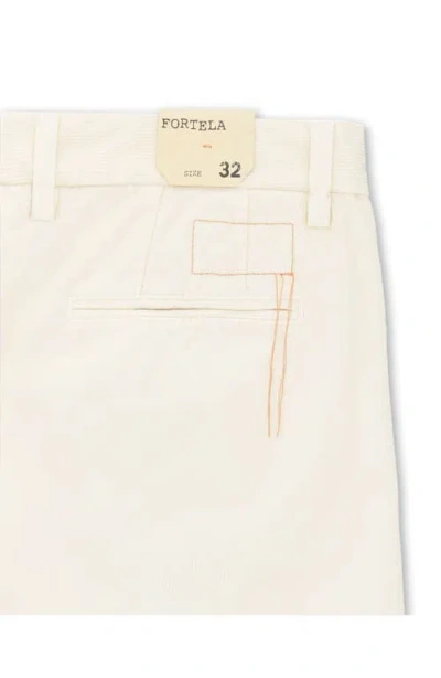 Fortela Pences Corduroy Pleated Trousers In Neutral