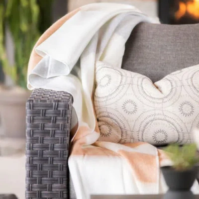 Purple Nest Design Kallpa Collection Blanket In Orange