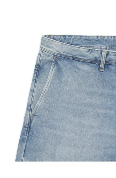 Fortela Reno Bleach Wash Denim Trousers In Blue