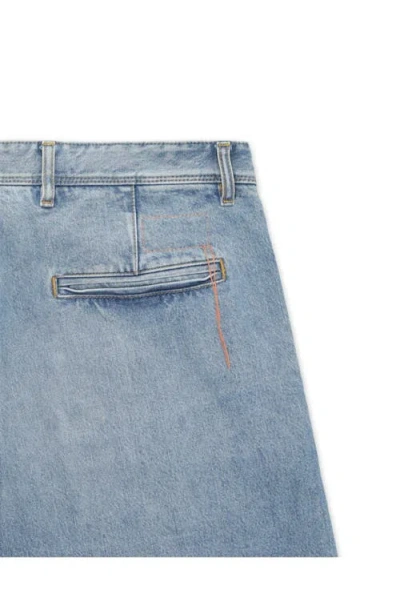 Fortela Reno Bleach Wash Denim Trousers In Blue