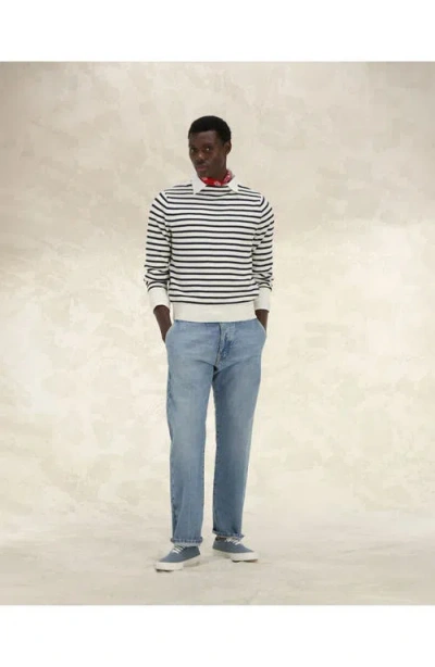 Fortela Reno Bleach Wash Denim Trousers In Blue