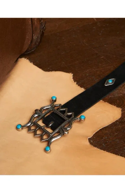 Fortela Tea Suede Leather Belt In Multi