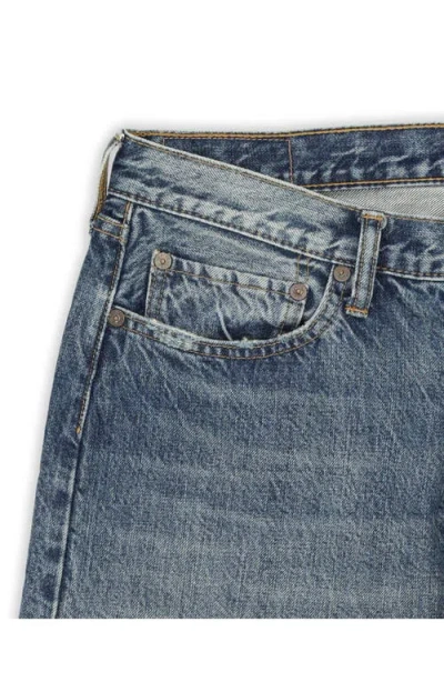 Fortela 992 Johnny 5-pocket High-waisted Custom Wash Denim In Blue