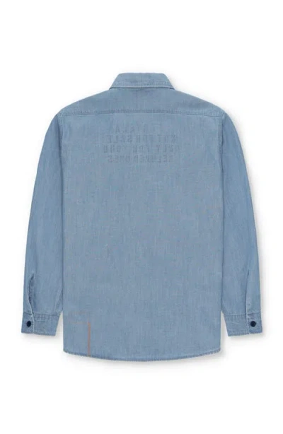 Fortela Double-pocket Cotton Shirt Jacket In Blue