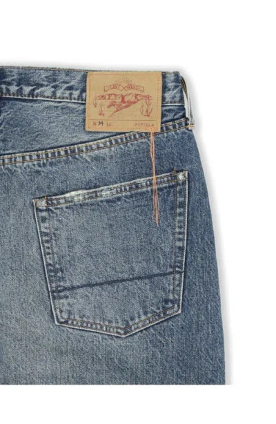 Fortela 992 Johnny 5-pocket High-waisted Custom Wash Denim In Blue