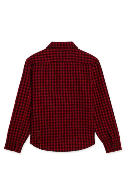 Fortela Anker Wool Check Shirt With Pockets In Red