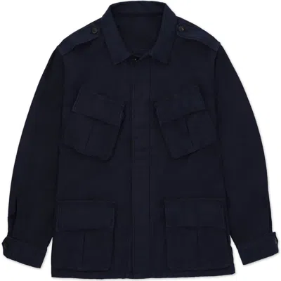 Fortela Jungle Cotton Pocket Jacket In Blue