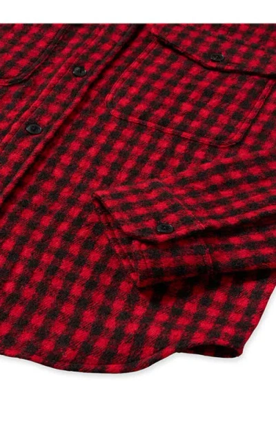 Fortela Anker Wool Check Shirt With Pockets In Red