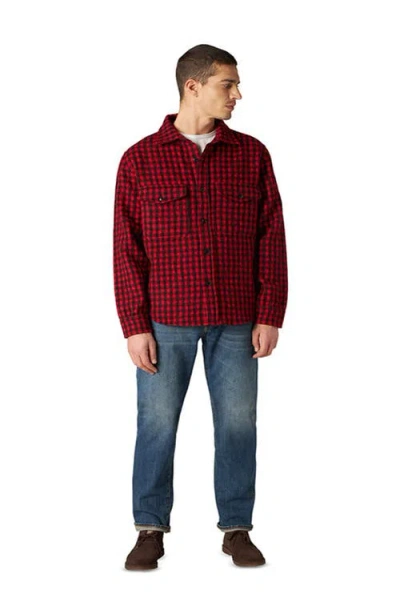 Fortela Anker Wool Check Shirt With Pockets In Red