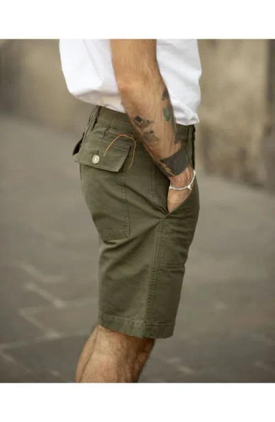 Fortela Rebel Cotton Pocket Bermuda In Green