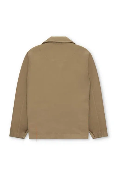 Fortela Solomon Twill Cotton Overshirt In Brown