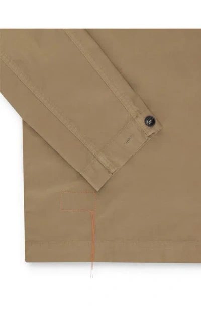 Fortela Solomon Twill Cotton Overshirt In Brown