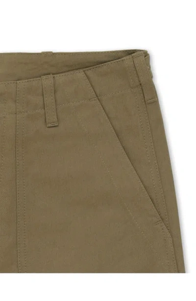 Fortela Newfatigue Heavyweight Cotton Gabardine Fatigue Pants In Green