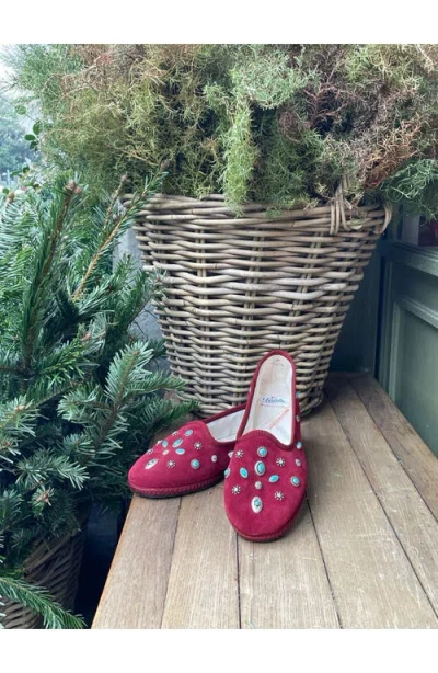 Fortela Frutate Friulane Suede Leather Studs In Pink