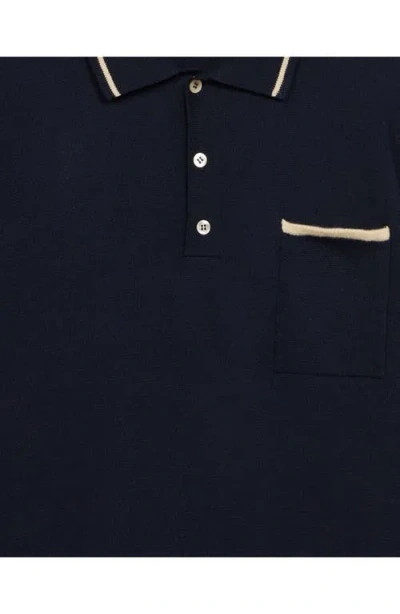 Fortela Herrison Cotton Short Sleeve Polo In Black