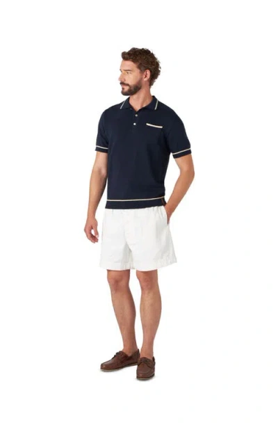 Fortela Herrison Cotton Short Sleeve Polo In Black