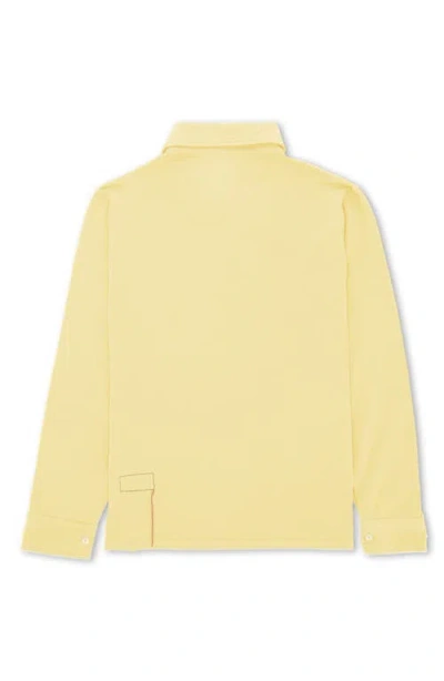 Fortela Missouri Cotton Long Sleeve Polo In Yellow