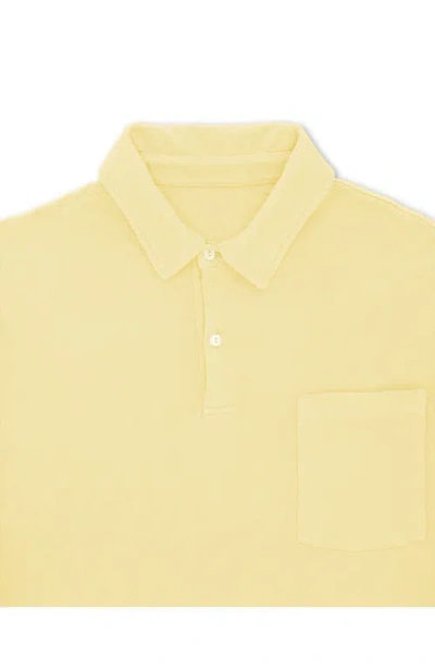 Fortela Missouri Cotton Long Sleeve Polo In Yellow