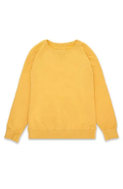 Fortela Harvard Brushed Jersey Raglan Sleeve Sweatshirt In Yellow