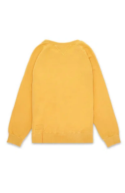 Fortela Harvard Brushed Jersey Raglan Sleeve Sweatshirt In Yellow
