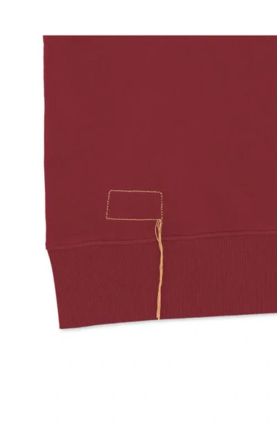 Fortela Harvard Brushed Jersey Raglan Sleeve Sweatshirt In Burgundy