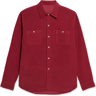 Fortela Work Corduroy Shirt In Burgundy