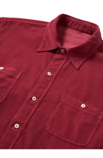 Fortela Work Corduroy Shirt In Burgundy