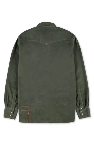 Fortela Ntex Texan Corduroy Shirt In Green