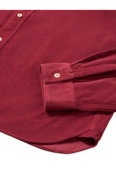 Fortela Work Corduroy Shirt In Burgundy