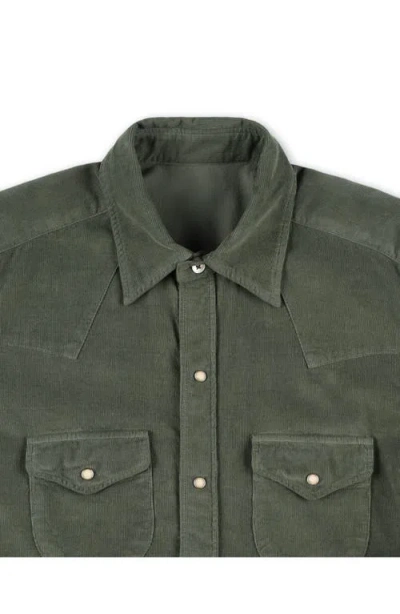 Fortela Ntex Texan Corduroy Shirt In Green