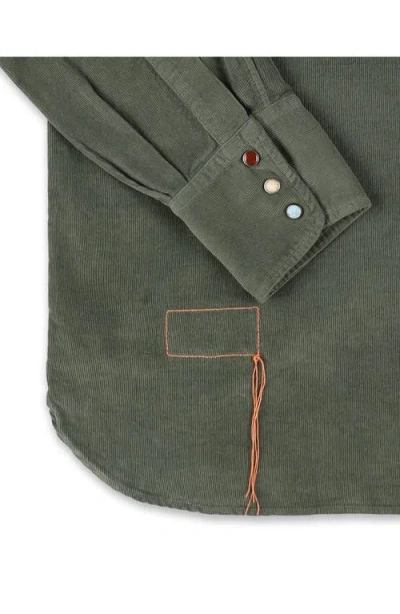 Fortela Ntex Texan Corduroy Shirt In Green