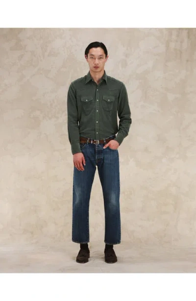 Fortela Ntex Texan Corduroy Shirt In Green