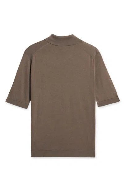 Fortela Isis Short Sleeve Knit Polo In Gray