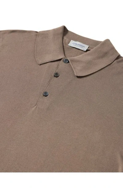 Fortela Isis Short Sleeve Knit Polo In Gray