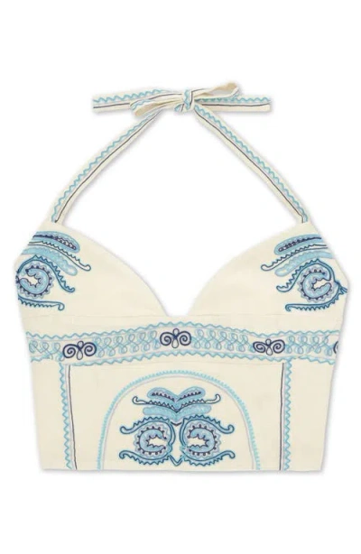 Fortela Aura Embroidered Top In White