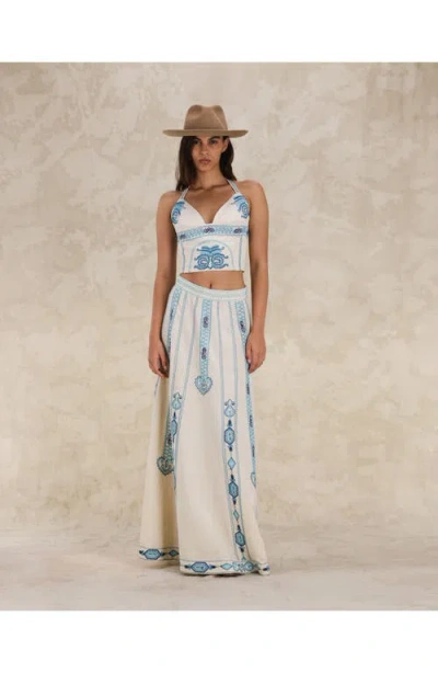 Fortela Aura Embroidered Top In White